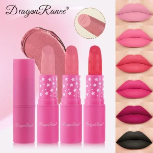 Black Lipstick Matte Versatile Waterproof Long Lasting Nude Red Pink Lip Stain Non-Fading Non-Stick Lipstick Makeup Lip Tint