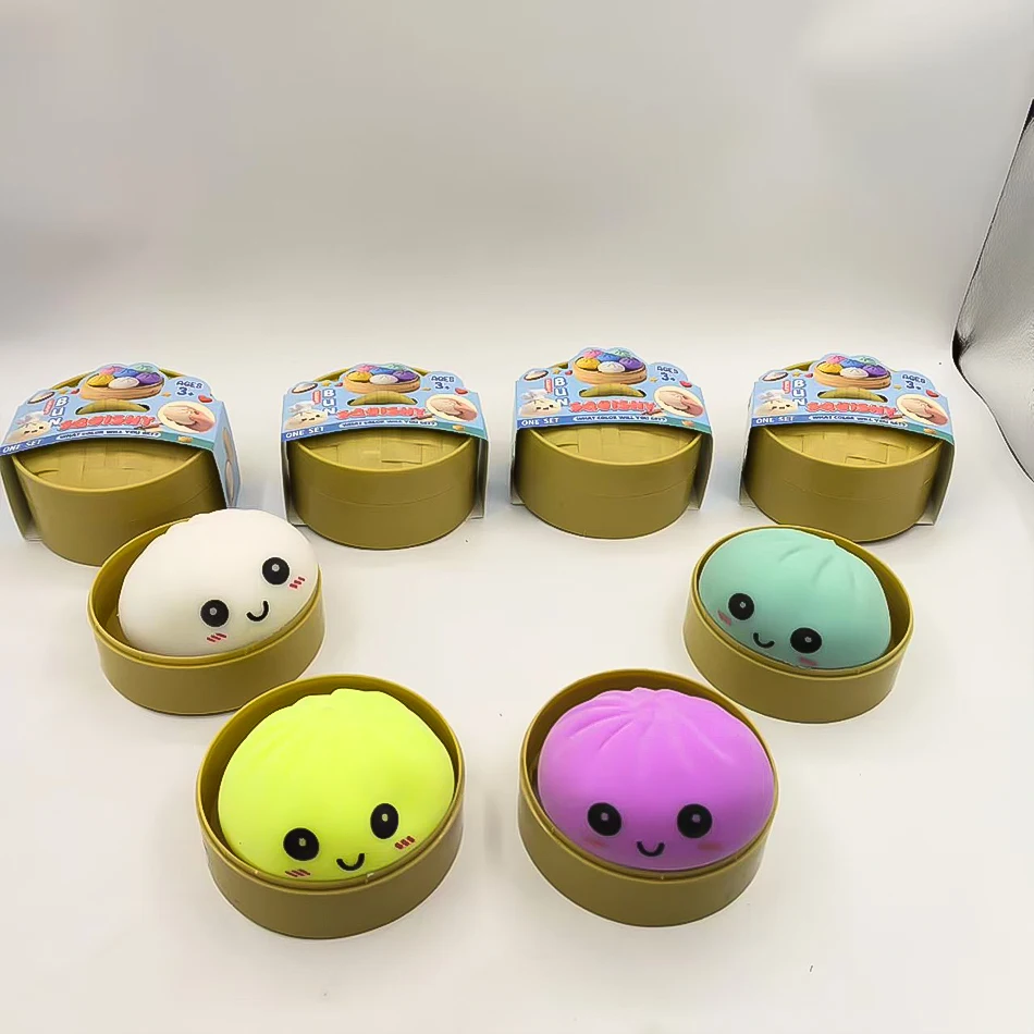 Blind Box Colorful Simulated Dumpling Squishy Relaxing Relieve Anxiety Antistress Enhance Happiness Rebound Squeeze Reliever Toy - Image 3