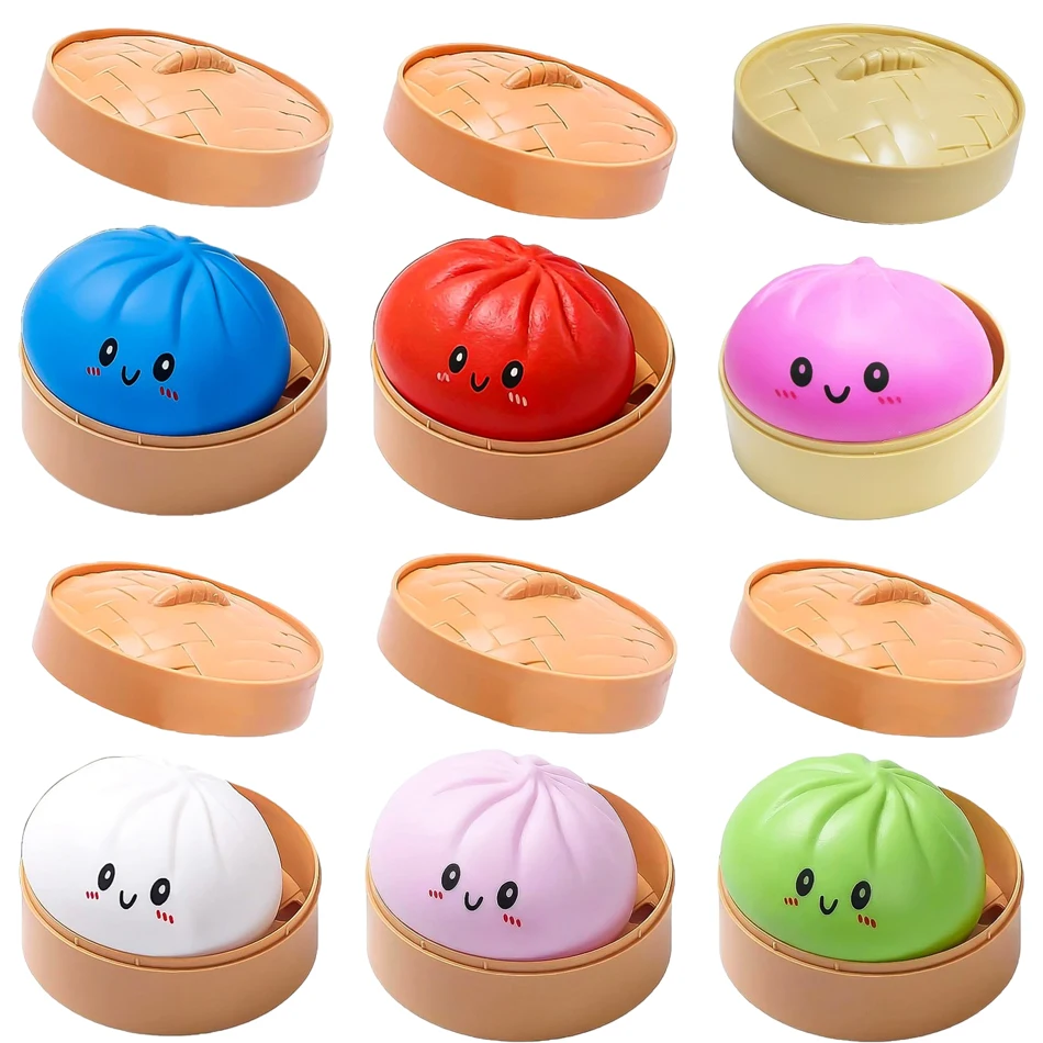 Blind Box Colorful Simulated Dumpling Squishy Relaxing Relieve Anxiety Antistress Enhance Happiness Rebound Squeeze Reliever Toy - Image 2
