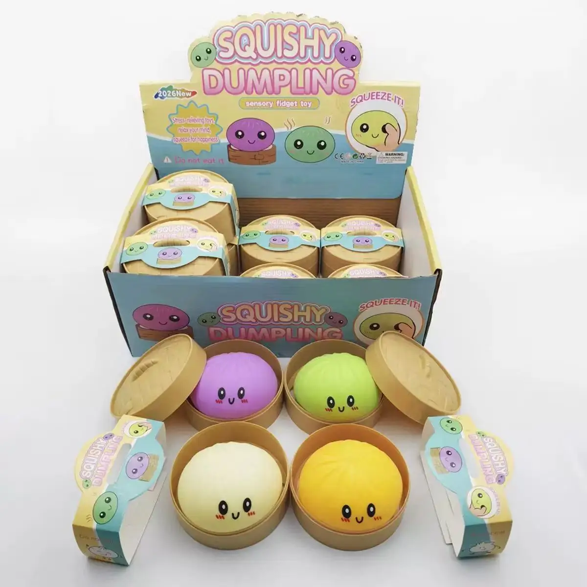 Blind box Colorful Simulated Dumpling Squishy Relaxing Relieve Anxiety Antistress Enhance Happiness Rebound Squeeze Reliever Toy - Image 5