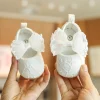 Bow Decor Mary Jane Baby Shoes 0-18M Infant Pre-Walker Shoes Girls Soft Sole Casual Footwear