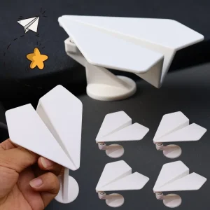 Car Dashboard Ornament Swinging Paper Airplane Simple Auto Center Console Decoration Moving Interior Accessory Fun Cute Toy New