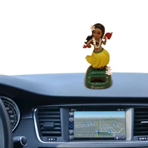 Car Decoration Dancing Doll Car Accessories Solar Power Toy Shaking Head Hawaii Swinging Animated Girl Home Car Ornament
