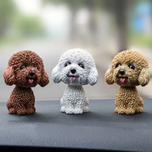 Car Ornament Cute Cartoon Dogs Action Figure for Girls Gifts Auto Dashboard Accessories Shaking Head Dog Doll Car Decoration