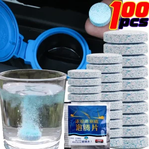 Car Windshield Glass Concentrated Washer Tablets Car Effervescent Washer Fluid Wiper Glass Solid Cleaning Tablets for Car Window