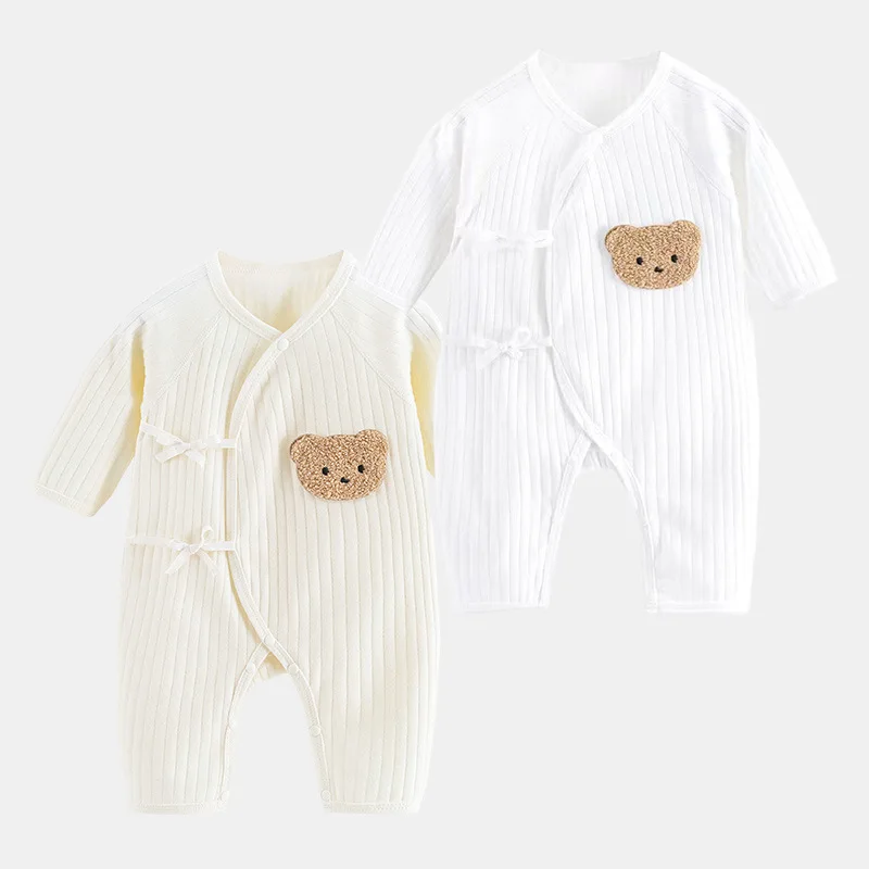 Cartoon Bear Baby Romper Four Season Korean Newborn Boy Girl Long Sleeve Cotton Jumpsuit Kids Clothes Infant One Piece Outfits - Image 2