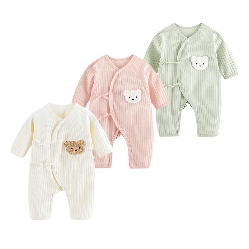 Cartoon Bear Baby Romper Four Season Korean Newborn Boy Girl Long Sleeve Cotton Jumpsuit Kids Clothes Infant One Piece Outfits - Image 3