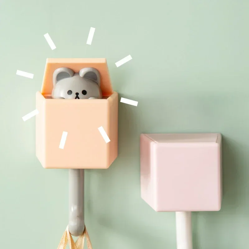 Cartoon Cat Hook Self Adhesive Dormitory Bedroom Door Hanger for Key Umbrella Towel Cap Coat Rack Wall Animal Decor No Drilling - Image 4