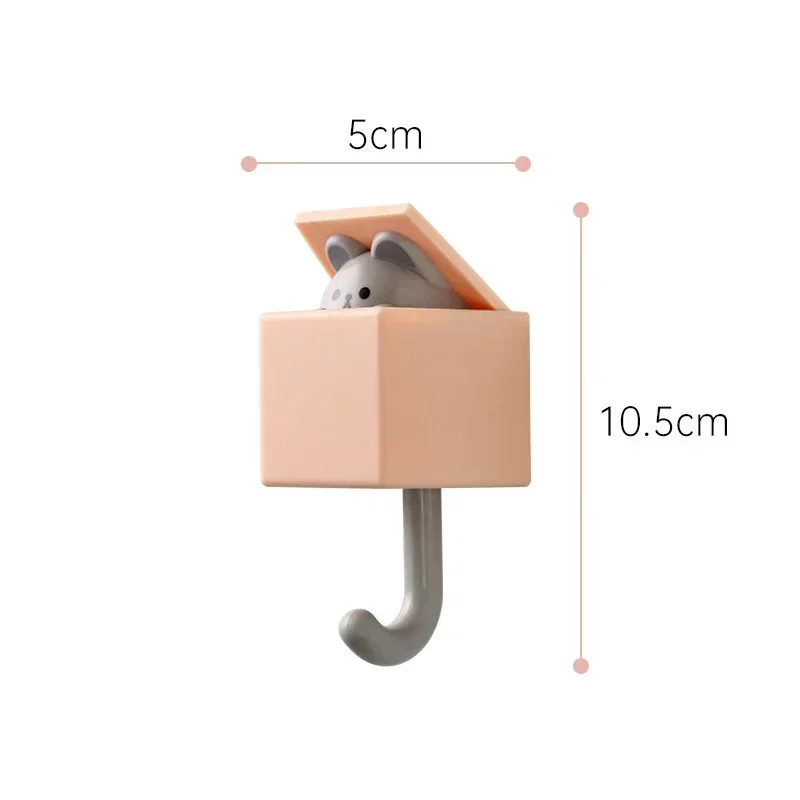 Cartoon Cat Hook Self Adhesive Dormitory Bedroom Door Hanger for Key Umbrella Towel Cap Coat Rack Wall Animal Decor No Drilling - Image 6