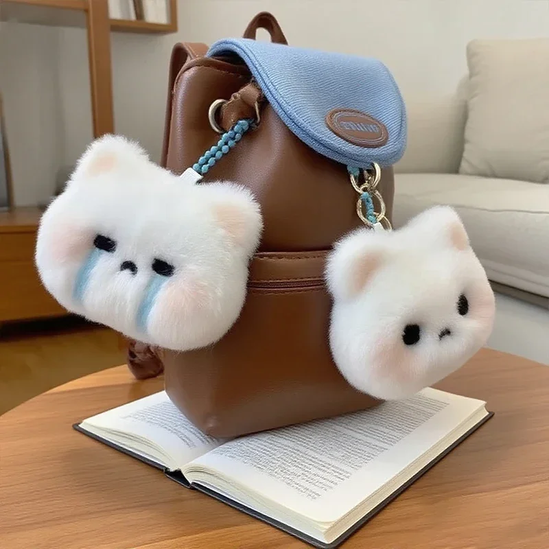 Cartoon Cute Expression Rabbit Plush Keychain Kawaii Doll Pendant Backpack Hanging Decoration Jewelry Accessories For Girls Gift - Image 4