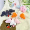 Cartoon Fashion Wings Star Pendant Keychain Cute Doll Plush Pendant Creative Kawaii School Bag Decoration Accessories Gifts