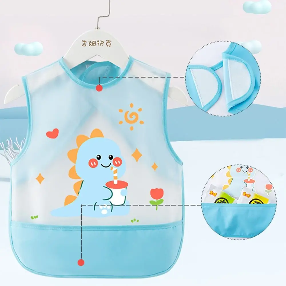 Cartoon Pattern Eating Bibs Bear Rabbits Waterproof Children Apron Sleeveless Anti-dirty Children Protective Clothing Children - Image 5
