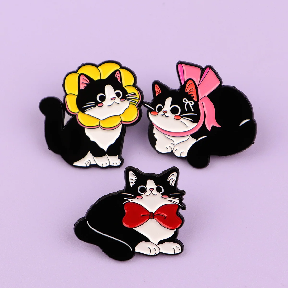 Cartoon Tuxedo Cat Lapel Pins for Backpacks Children Brooches for Clothes Cute Enamel Pin Metal Badges Jewelry Toys Gifts - Image 2