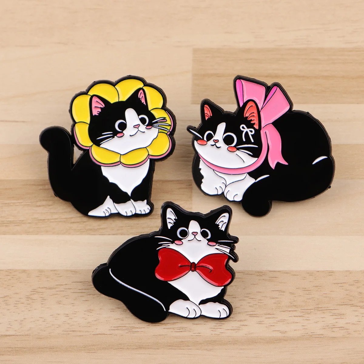 Cartoon Tuxedo Cat Lapel Pins for Backpacks Children Brooches for Clothes Cute Enamel Pin Metal Badges Jewelry Toys Gifts - Image 3