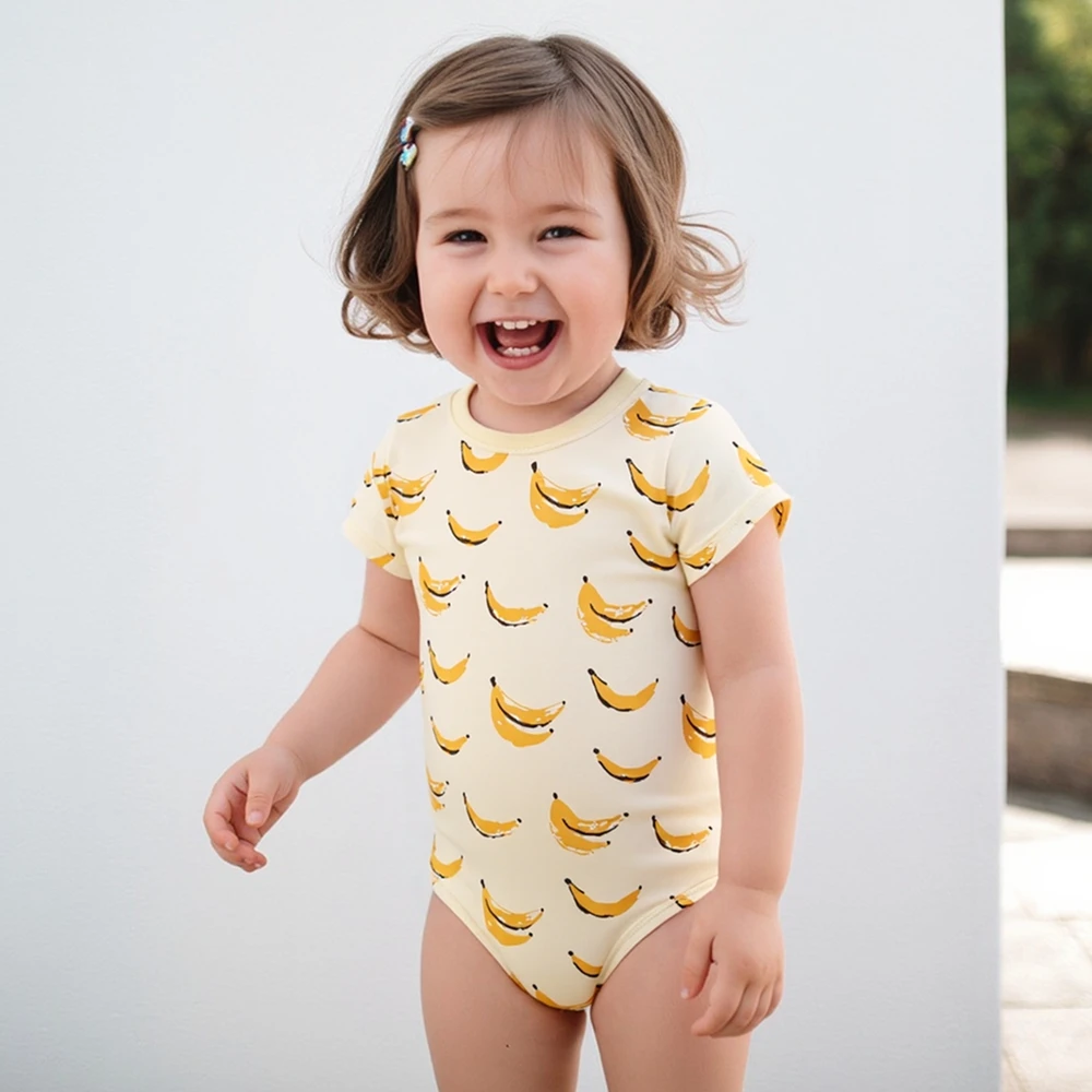 Casual Baby Clothes Fashion Summer Short Sleeve Toddler Boys Girls Clothing Bodysuits