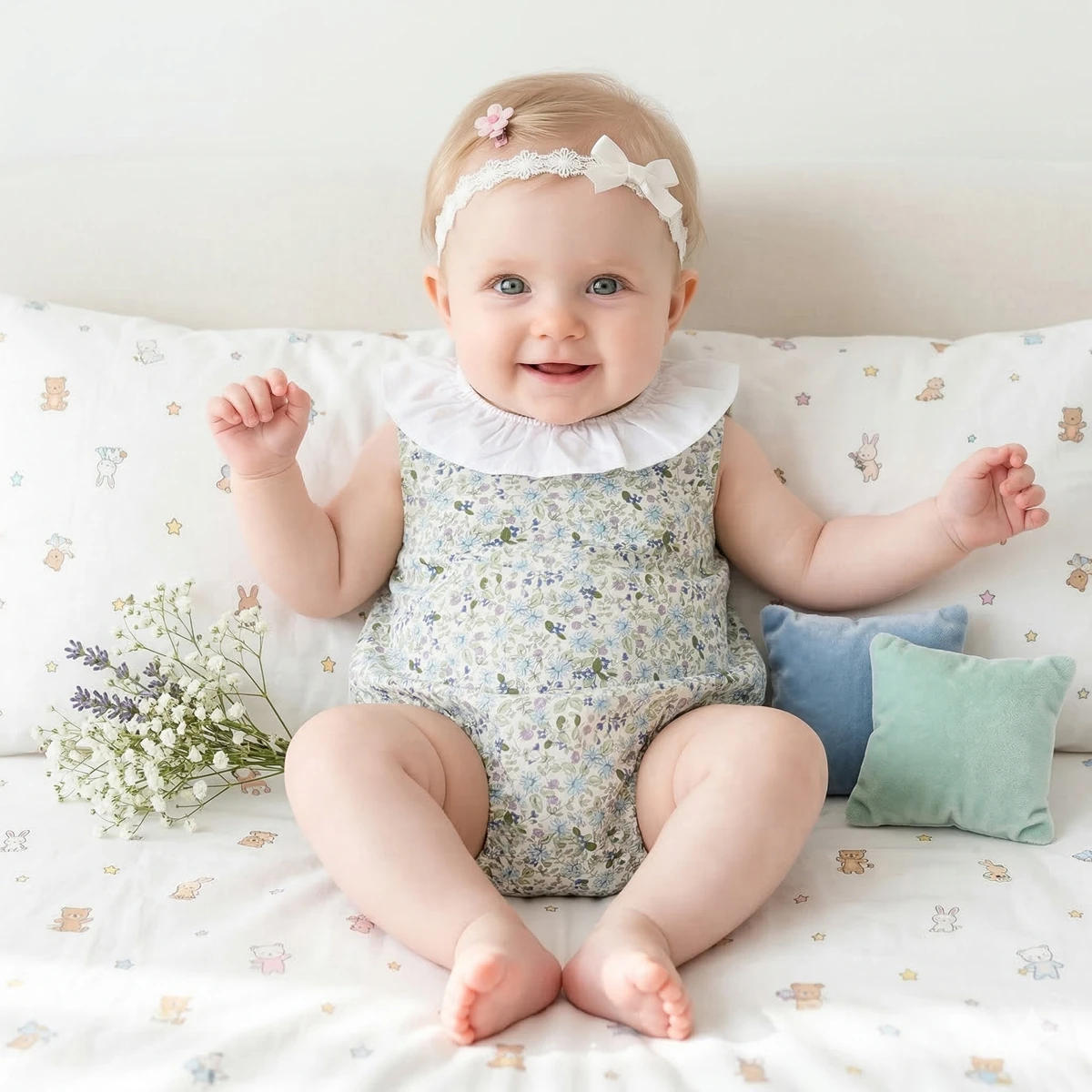 Casual Baby Clothing Cute Summer Sleeveless Baby Girls Bodysuits Floral