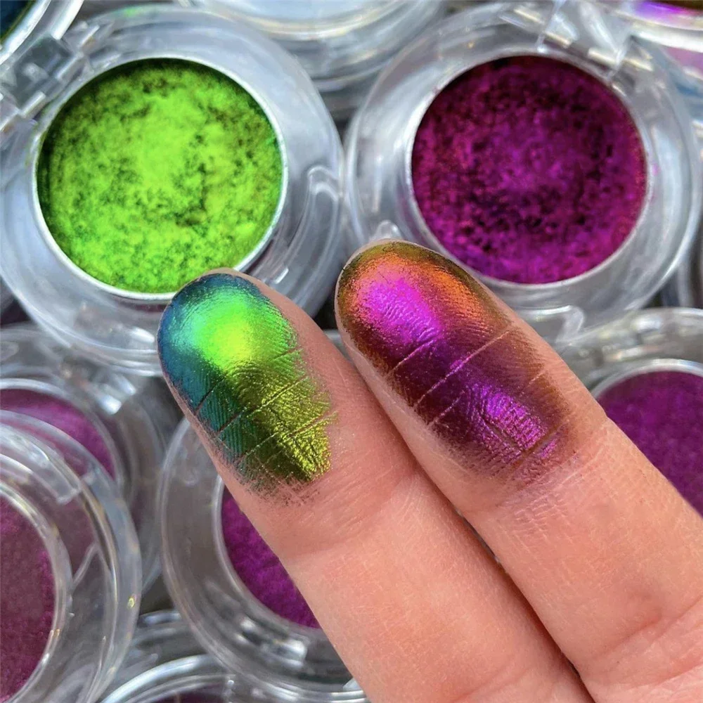 Chameleon Eyeshadow High Pigmented Multi Chrome Metallic Eye Shadow Pallete Eye Glitter Eye Shadow Shimmer Gradient Cosmetic New - Image 4