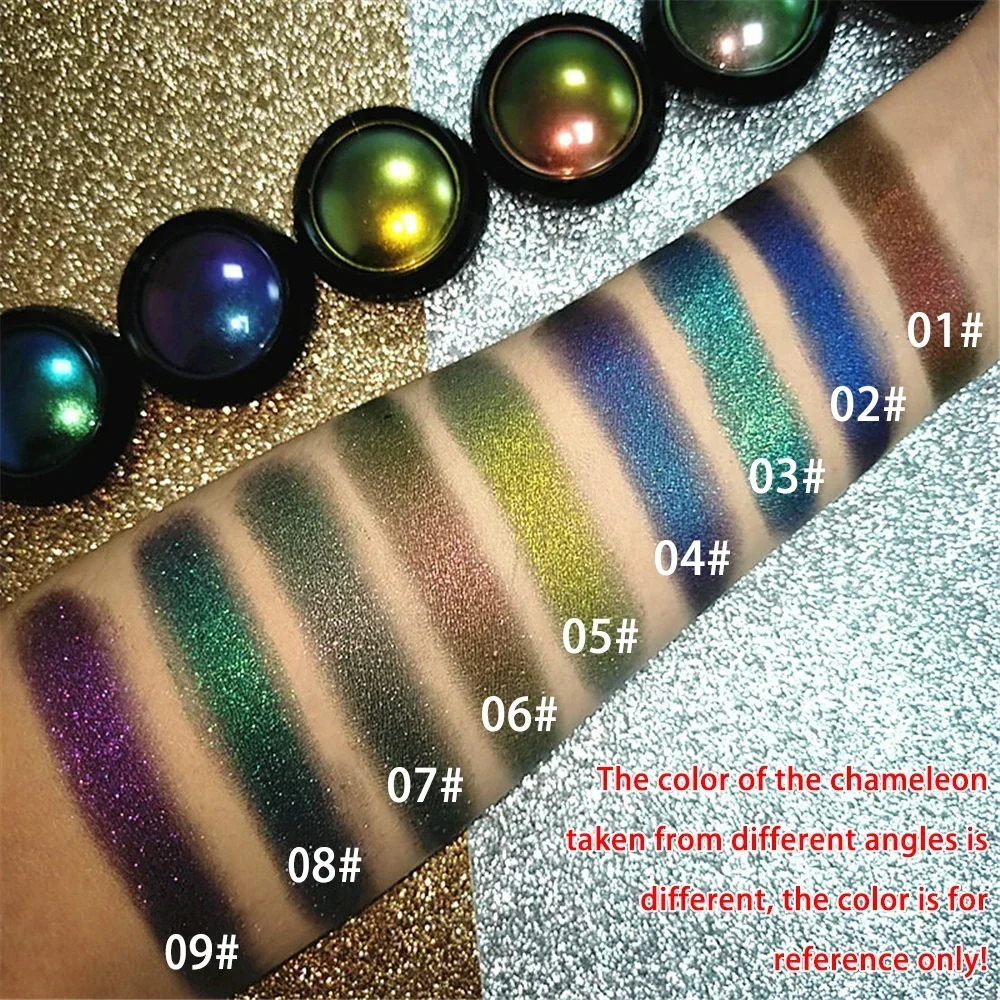 Chameleon Eyeshadow High Pigmented Multi Chrome Metallic Eye Shadow Pallete Eye Glitter Eye Shadow Shimmer Gradient Cosmetic New - Image 5