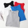 Children's Pure Cotton Vest Lightweight Soft and Breathable Worn Inside and Outside, Boys and Girls Solid Color Base Small Vest