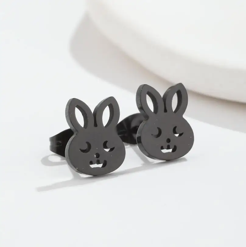 Chinese New Year 2023 Lovely Rabbit Stud Earring For Women Piercing Ear Surgical Steel Birthday Gift Earring Jewelry Accessories - Image 6