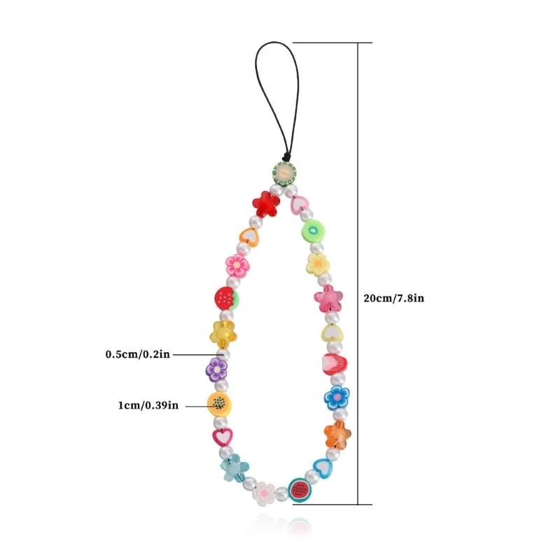 Colorful Beads Phone Lanyard Phone Strap Phone Jewelry Acrylic Material Fashion Phone Accessories for Women Girls Phones - Image 6