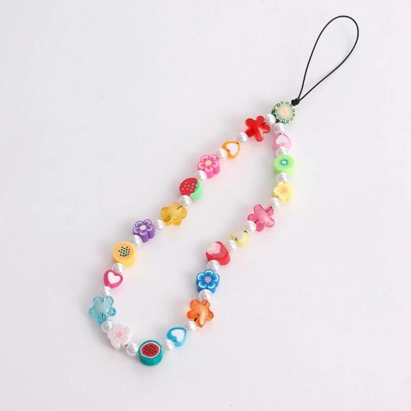 Colorful Beads Phone Lanyard Phone Strap Phone Jewelry Acrylic Material Fashion Phone Accessories for Women Girls Phones - Image 3