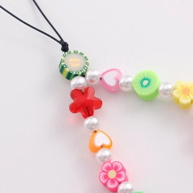 Colorful Beads Phone Lanyard Phone Strap Phone Jewelry Acrylic Material Fashion Phone Accessories for Women Girls Phones - Image 4