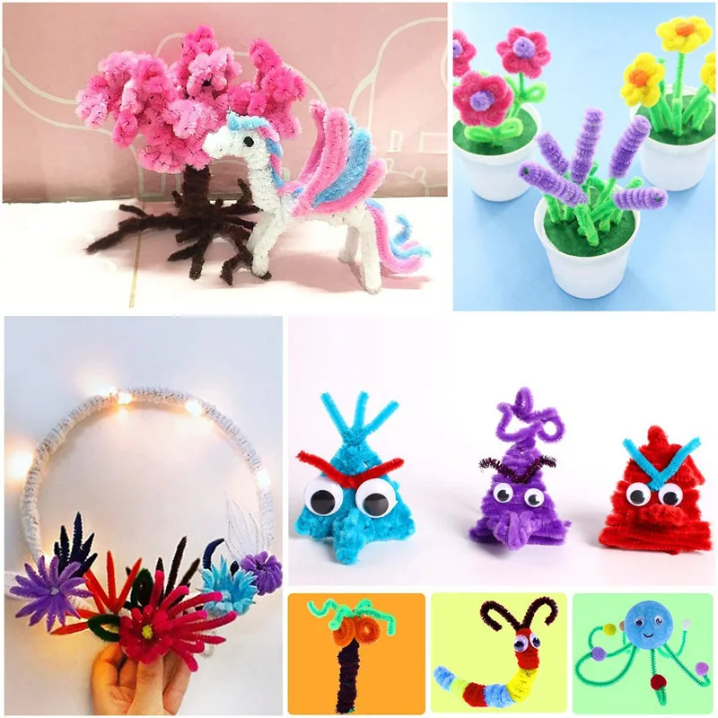 Colorful Craft Kit for Kids DIY Toys Puzzle Handicraft Toys Variety Craft Supplies Set Twisting Rod Plush Ball Button TMZ - Image 2