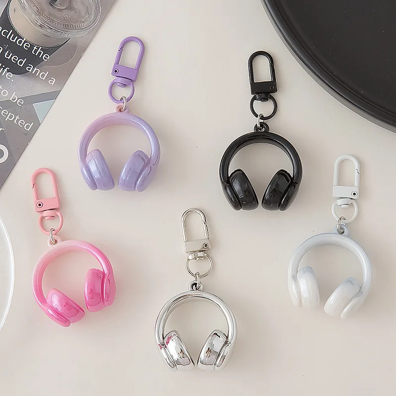 Colorful Earphones Pendant Keychain Creative Mobile Phone Drop Ornament Earphone Charm Bag Hanging Decoration Accessories Gifts - Image 2