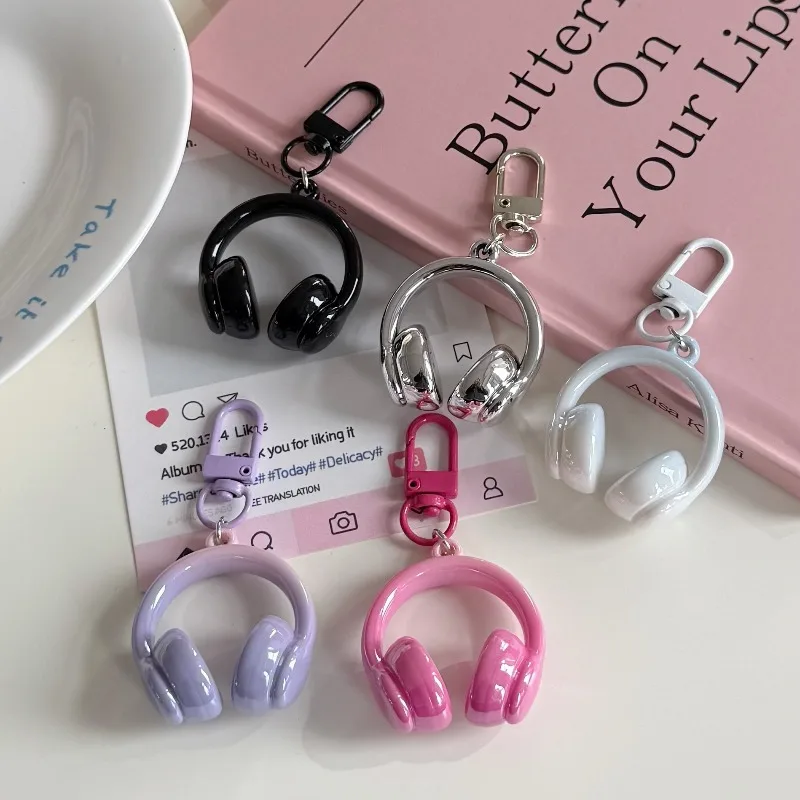 Colorful Earphones Pendant Keychain Creative Mobile Phone Drop Ornament Earphone Charm Bag Hanging Decoration Accessories Gifts - Image 4