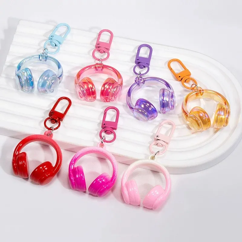 Colorful Earphones Pendant Keychain Creative Mobile Phone Drop Ornament Earphone Charm Bag Hanging Decoration Accessories Gifts - Image 3