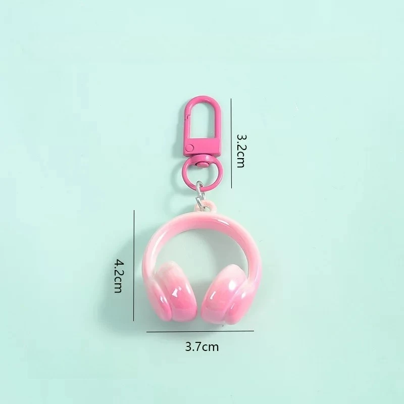Colorful Earphones Pendant Keychain Creative Mobile Phone Drop Ornament Earphone Charm Bag Hanging Decoration Accessories Gifts - Image 6