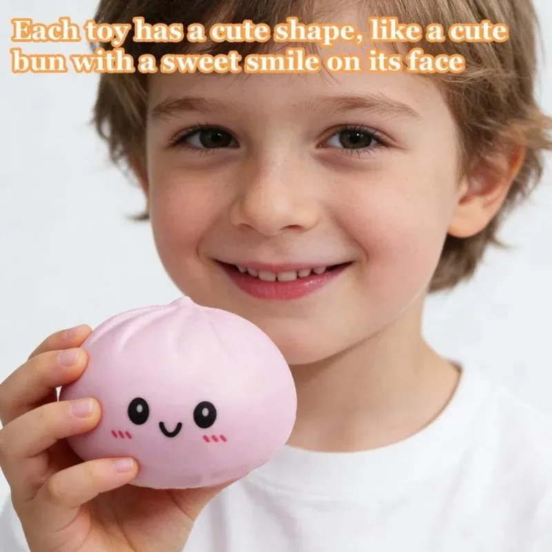 Colorful Simulated Dumpling Squishy Relaxing Relieve Anxiety Antistress Enhance Happiness Reusable Rebound Squeeze Reliever Toy - Image 5