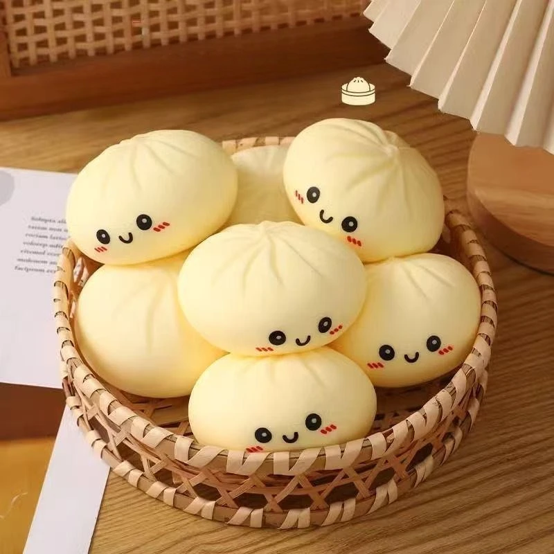 Colorful Simulated Dumpling Squishy Relaxing Relieve Anxiety Antistress Enhance Happiness Reusable Rebound Squeeze Reliever Toy - Image 3