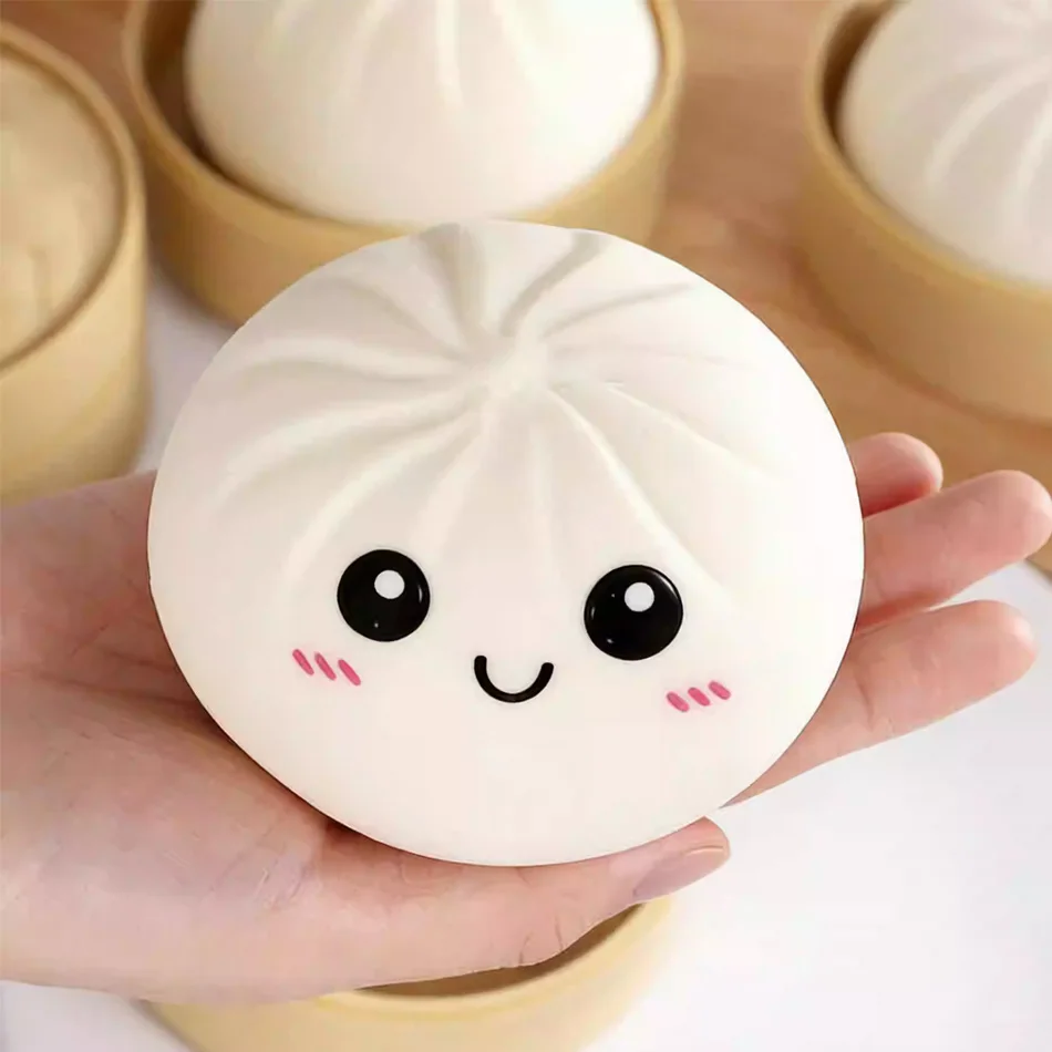 Colorful Simulated dumpling squishie Relaxing Relieve Anxiety Antistress Enhance Happiness Reusable Rebound Squeeze Reliever Toy - Image 4