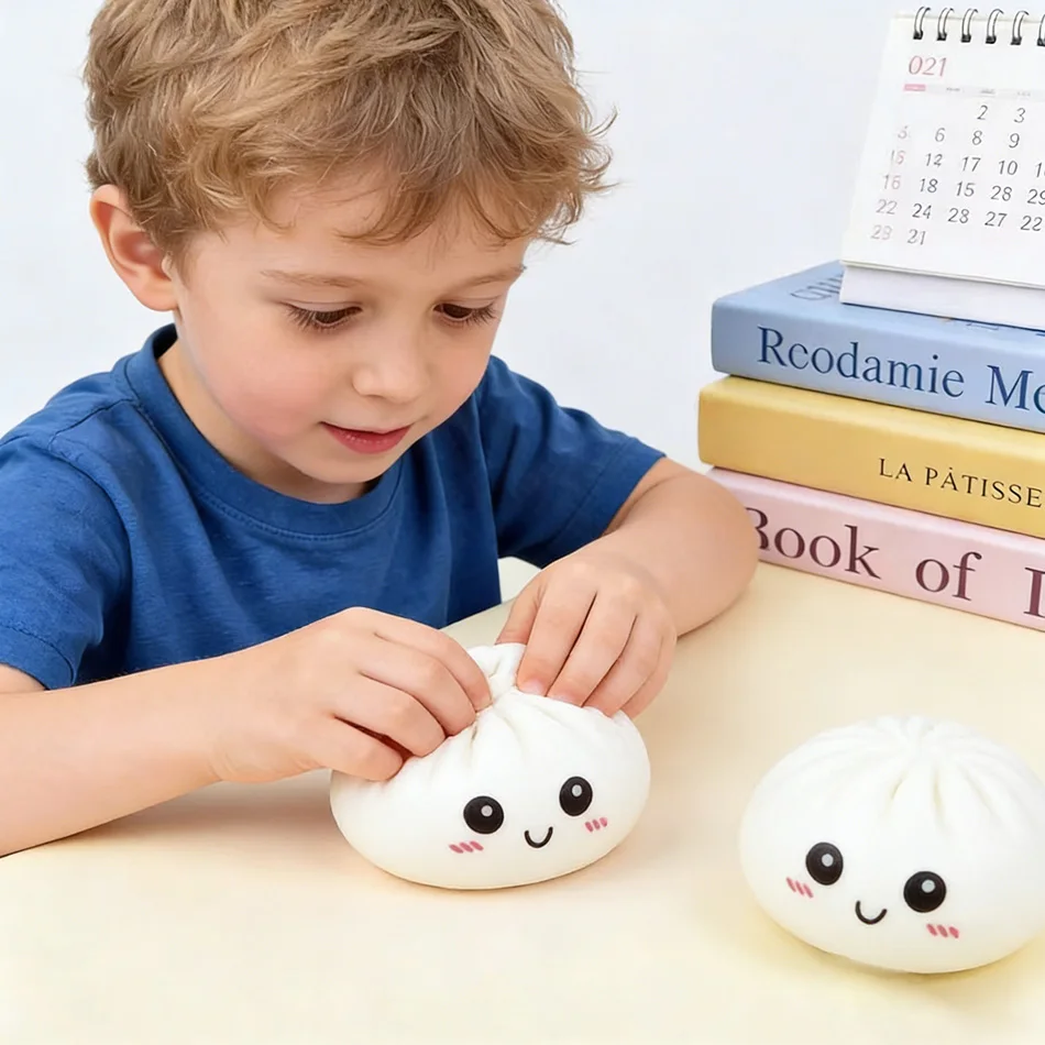 Colorful Simulated dumpling squishie Relaxing Relieve Anxiety Antistress Enhance Happiness Reusable Rebound Squeeze Reliever Toy - Image 3