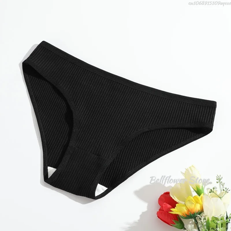 Cotton Seamless Panties Ribbed Cotton Briefs Ladies Low Waist Panty Sports Underwear Girls Breathable Underpants Lingerie - Image 5