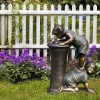 Creative Boy and Girl Water Play Ornaments Sculptures Retro Garden Gardening Crafts Home Decor New Products Outdoor Decoration