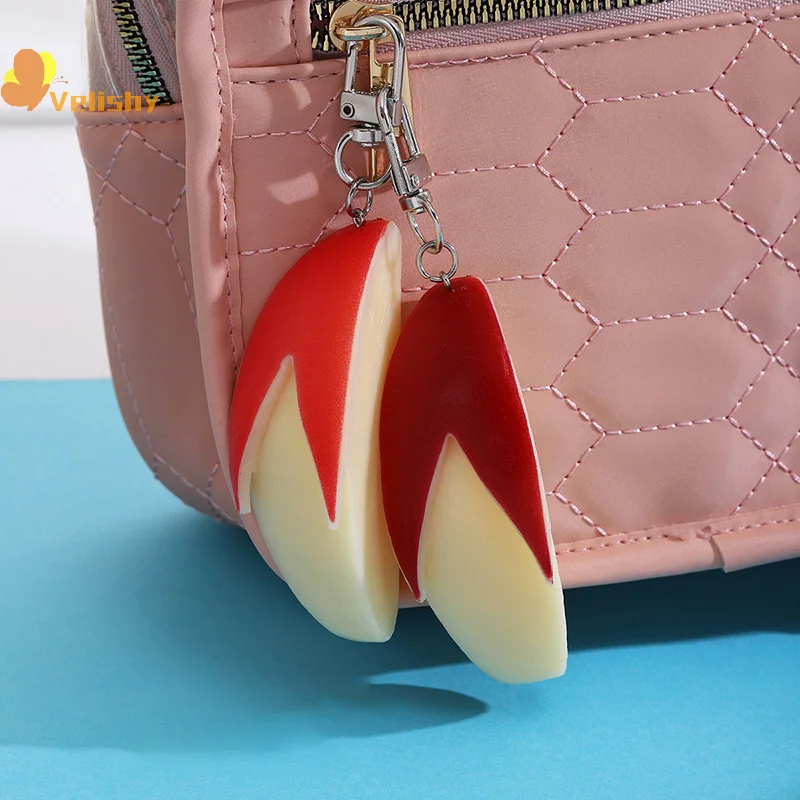 Creative Bunny Apple Keychain Apple Slice Fun Key Ring Pendant School Bag Pendant Keychain Accessory Gift - Image 2