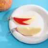 Creative Bunny Apple Keychain Apple Slice Fun Key Ring Pendant School Bag Pendant Keychain Accessory Gift