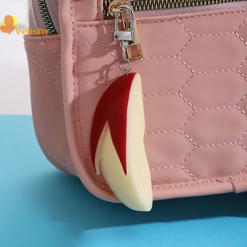 Creative Bunny Apple Keychain Apple Slice Fun Key Ring Pendant School Bag Pendant Keychain Accessory Gift - Image 5