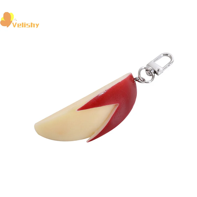 Creative Bunny Apple Keychain Apple Slice Fun Key Ring Pendant School Bag Pendant Keychain Accessory Gift - Image 6