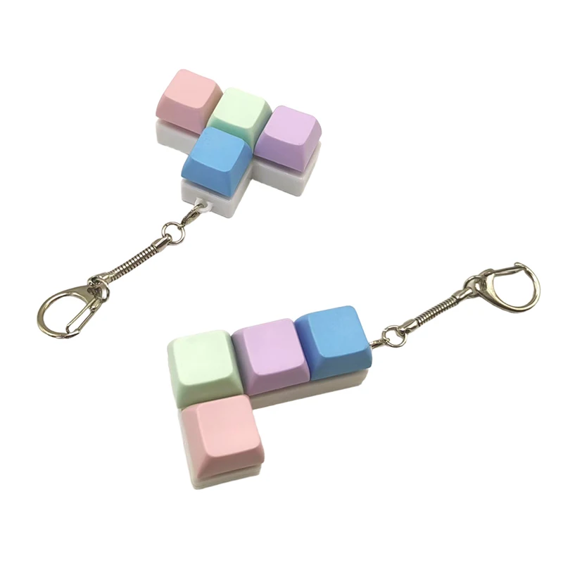 Creative Decompression Keyboard With Macaron-shaped Keycaps Decompression Keychains And Small Toy Pendants - Image 5
