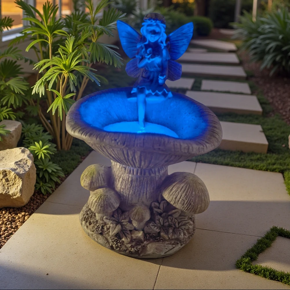 Creative Flower Fairy Solar Night Light Statue Outdoor Waterproof Resin Garden Decorative Ornament for Courtyard - Image 2