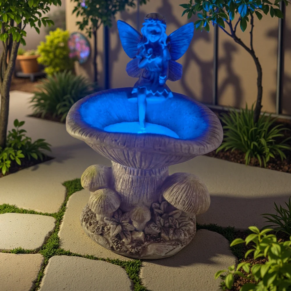 Creative Flower Fairy Solar Night Light Statue Outdoor Waterproof Resin Garden Decorative Ornament for Courtyard - Image 3