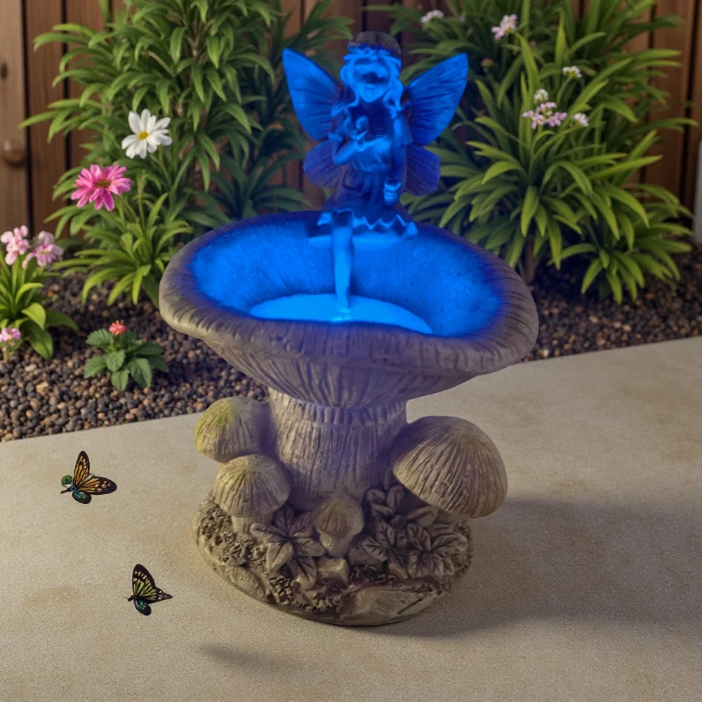 Creative Flower Fairy Solar Night Light Statue Outdoor Waterproof Resin Garden Decorative Ornament for Courtyard - Image 4