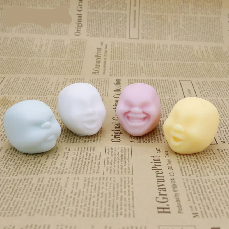 Creative Rubber Fun Squeeze Party Gift Face Relax Stress Anti Stress Ball Pressure Stress Relief Kawaii Fun Toy Small Face Doll - Image 5