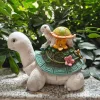 Creative Turtle Statue Outdoor Garden Courtyard Resin Crafts Ornament Waterproof Solar Night Light