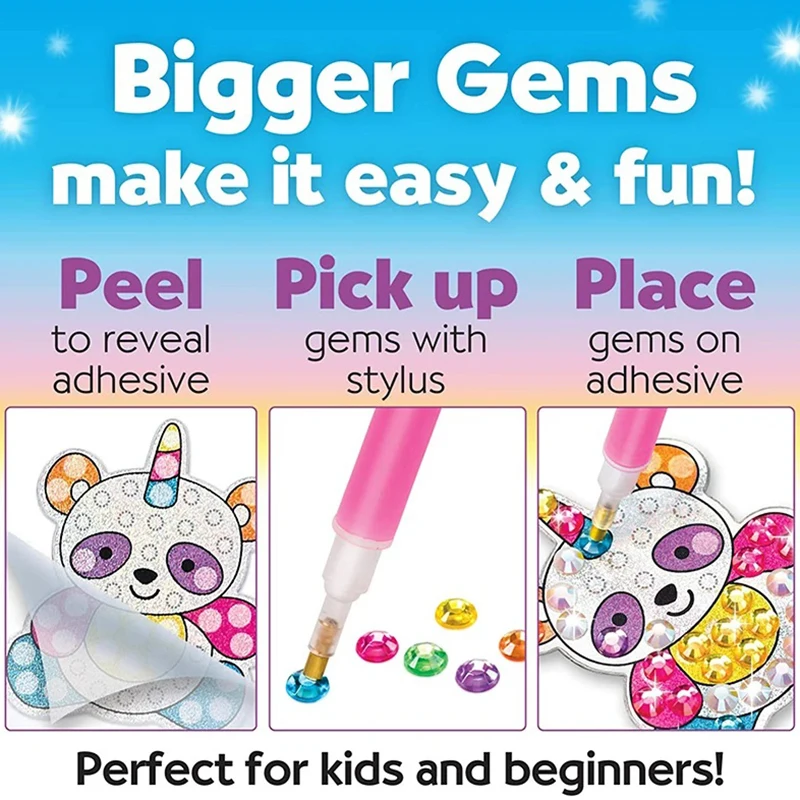 Creativity Big Gem Diamond Painting Kits Magical Stickers and Suncatcher DIY Diamond Art for Kids Girls Art Gift Ideas Toys - Image 3