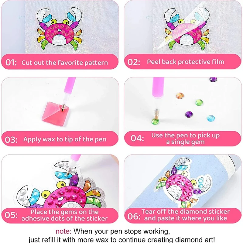 Creativity Big Gem Diamond Painting Kits Magical Stickers and Suncatcher DIY Diamond Art for Kids Girls Art Gift Ideas Toys - Image 4